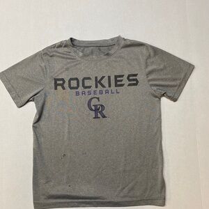 Kid’s Colorado Rockies Grey Baseball‎ T-Shirt